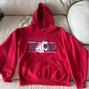 Jerzees Red Washington State Pullover Hoodie- Sz M